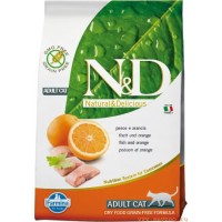 Farmina N&D Cat GF Herring&Orange Adult корм для взрослых кошек, рыба апельсин